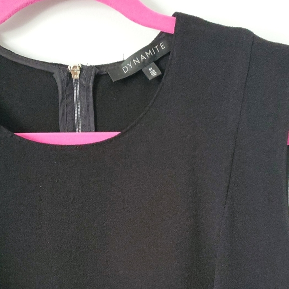 Dynamite Black Pin-tuck Dress - Picture 9 of 11